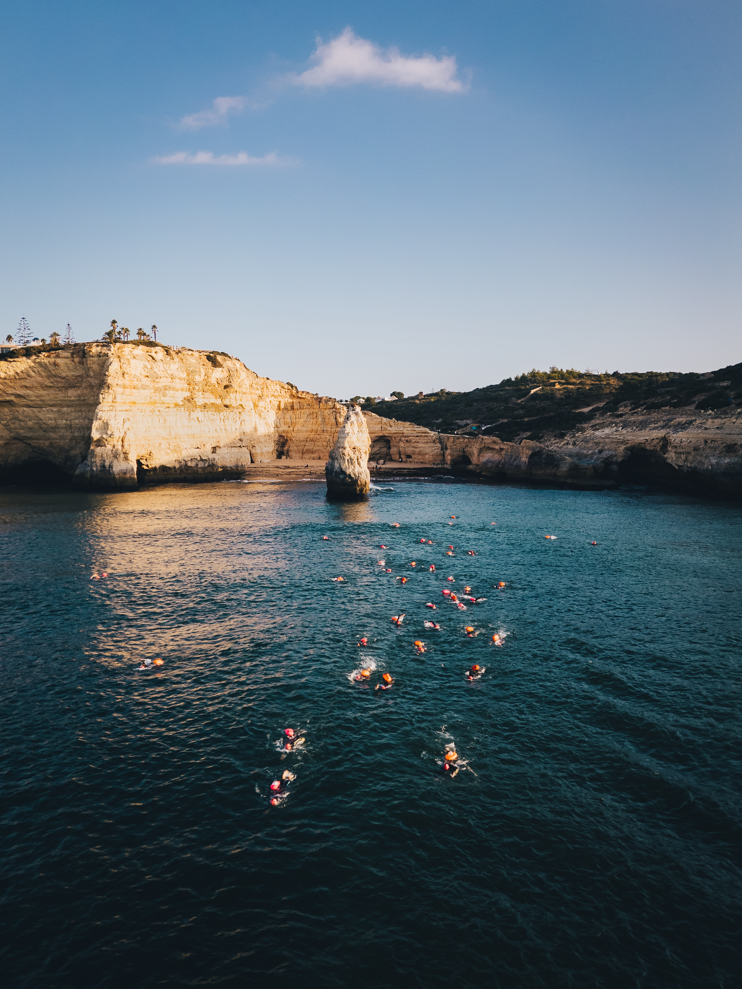 Swimming at the Algarve coast