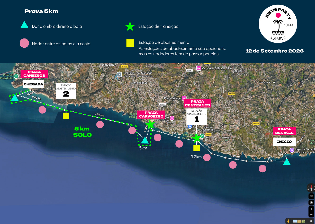 5km route map (PT)